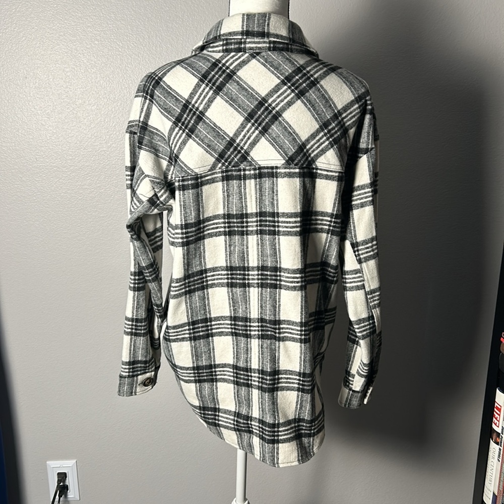 LA Hearts Oversized Plaid Placket sz XS/S - Picture 5 of 7